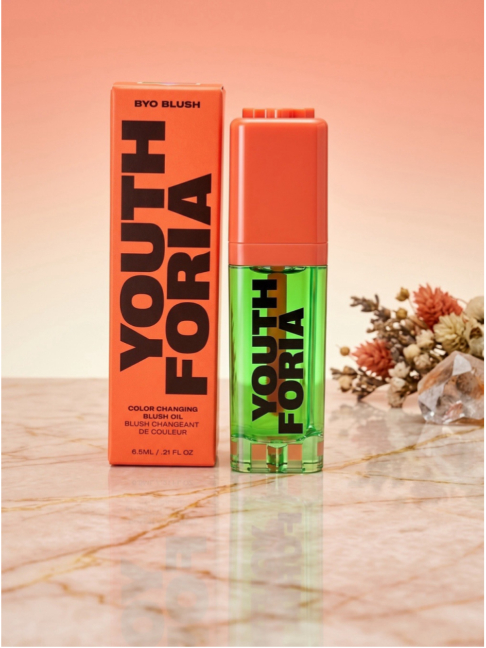 Youthforia BYO Blush Color Changing Blush Oil Chemical Reaction 6.5ml NIB